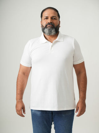 Balanced Fit - Button Polo Short Sleeve - Classic White