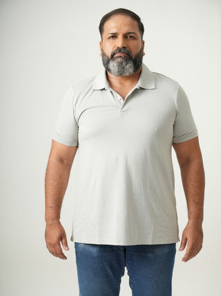 Balanced Fit - Button Polo Short Sleeve - Granite Gray