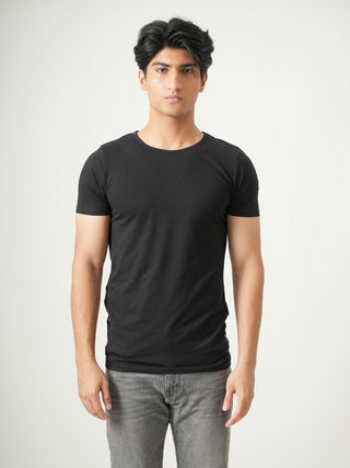 V-Taper Fit ( V-fit) Crew Neck Short Sleeve - Charcoal Black