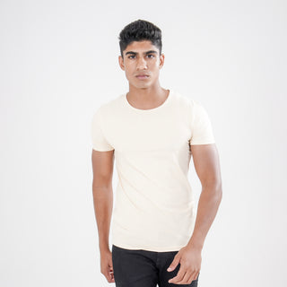 V-Taper Fit ( V-fit) Crew Neck Short Sleeve - Sand Beige