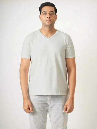 King Fit (B/K)  - V-Neck Short Sleeve - Granite Gray