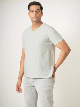 King Fit (B/K)  - V-Neck Short Sleeve - Granite Gray