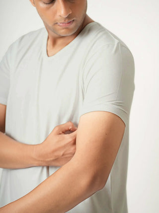 King Fit (B/K)  - V-Neck Short Sleeve - Granite Gray