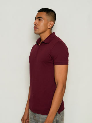 V-Taper Fit (S/V) - Zip Polo Short Sleeve - Red Rock