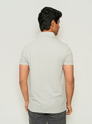 Structure Fit (P/D) - Button Polo Short Sleeve - Granite Gray