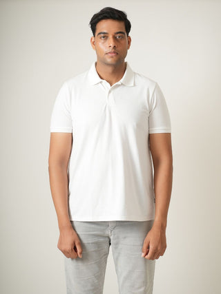 King Fit - Button Polo Short Sleeve - Classic White