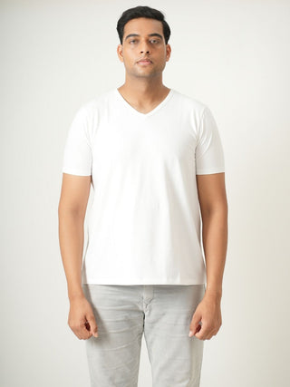 King Fit - V-Neck Short Sleeve - Classic White