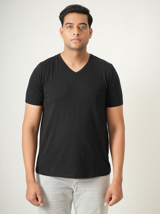 King Fit - V-Neck Short Sleeve - Charcoal Black