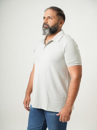 Balanced Fit - Button Polo Short Sleeve - Granite Gray