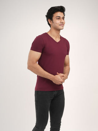 Power Fit - V-Neck Short Sleeve - Red Rock