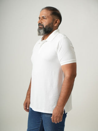 Balanced Fit - Button Polo Short Sleeve - Classic White