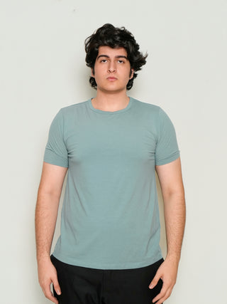 King Fit (B/K)  - Crew Neck Short Sleeve - Sage Blue