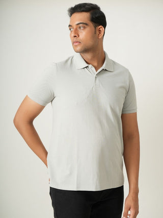 King Fit - Button Polo Short Sleeve - Granite Gray
