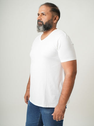 Balanced Fit - V-Neck Short Sleeve - Classic White
