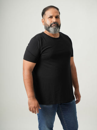 Balanced Fit - Crew Neck Short Sleeve - Charcoal Black