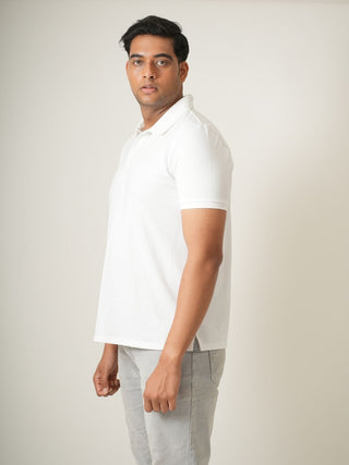 King Fit - Button Polo Short Sleeve - Classic White
