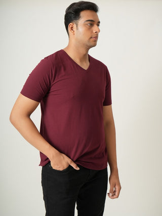 King Fit - V-Neck Short Sleeve - Red Rock