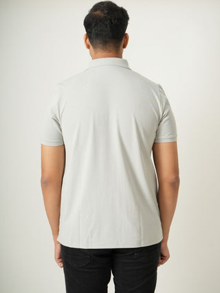 King Fit - Button Polo Short Sleeve - Granite Gray