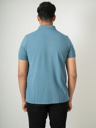 King Fit - Zip Polo Short Sleeve - Cobalt Blue