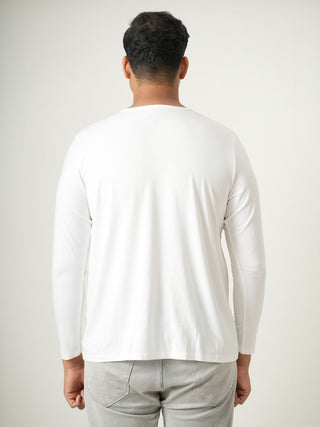 King Fit - Henley Long Sleeve - Classic White