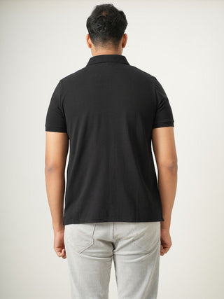 King Fit - Zip Polo Short Sleeve - Charcoal Black