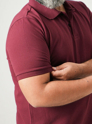 Balanced Fit - Button Polo Short Sleeve - Red Rock