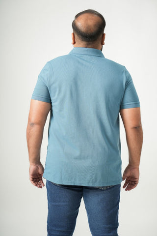 Balanced Fit - Zip Polo Short Sleeve - Cobalt Blue