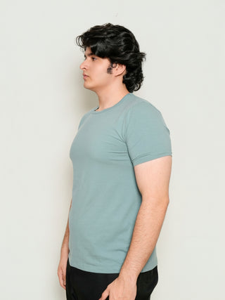 King Fit (B/K)  - Crew Neck Short Sleeve - Sage Blue