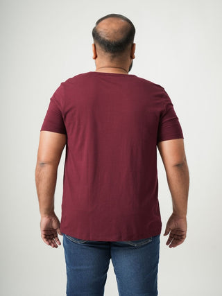Balanced Fit - Henley Neck Short Sleeve - Red Rock