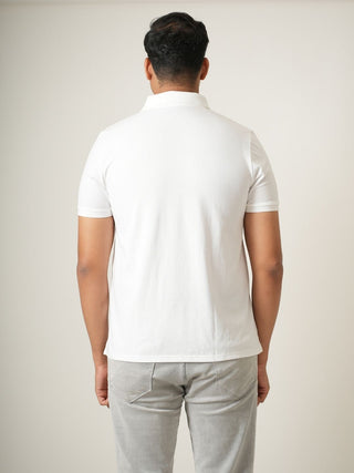 King Fit - Button Polo Short Sleeve - Classic White
