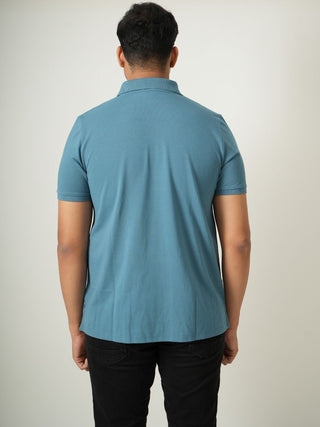 King Fit - Button Polo Short Sleeve - Cobalt Blue