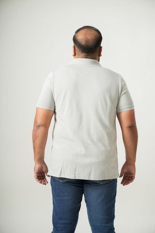 Balanced Fit - Button Polo Short Sleeve - Granite Gray