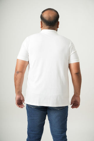 Balanced Fit - Zip Polo Short Sleeve - Classic White