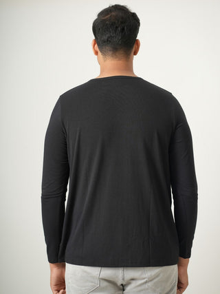 King Fit - Henley Long Sleeve - Charcoal Black