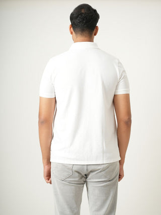 King Fit - Zip Polo Short Sleeve - Classic White