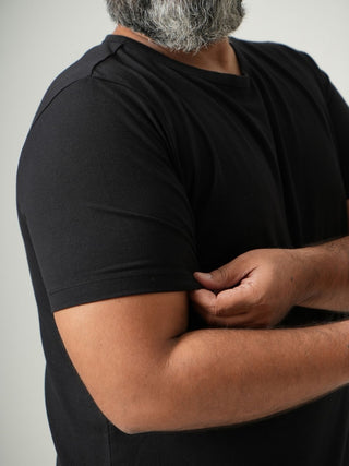 Balanced Fit - Crew Neck Short Sleeve - Charcoal Black