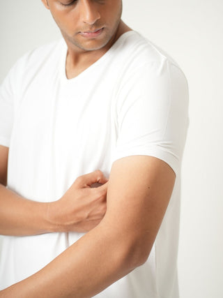 King Fit - V-Neck Short Sleeve - Classic White