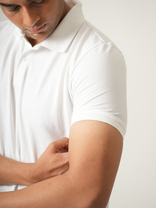 King Fit - Button Polo Short Sleeve - Classic White