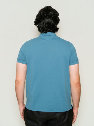 King Fit (B/K) - Zip Polo Short Sleeve - Cobalt Blue