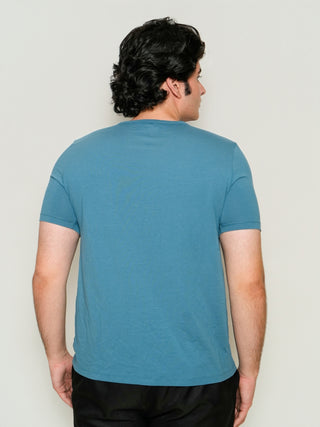 King Fit - Henley Short Sleeve - Cobalt Blue