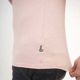 V - Fit Henley Neck Short Sleeve - Tuscany Pink
