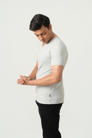 Define Fit - V-Neck Short Sleeve - Granite Gray
