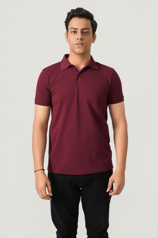 Define Fit - Button Polo Short Sleeve - Red Rock
