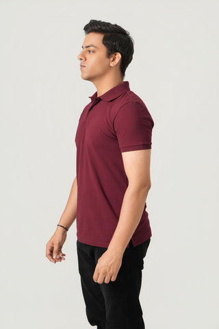 Define Fit - Button Polo Short Sleeve - Red Rock