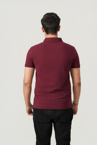 Define Fit - Button Polo Short Sleeve - Red Rock