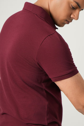Define Fit - Button Polo Short Sleeve - Red Rock