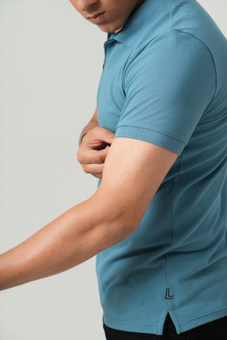 Define Fit - Zip Polo Short Sleeve - Cobalt Blue