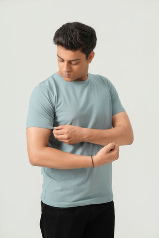 Define Fit - Crew Neck Short Sleeve - Sage Blue