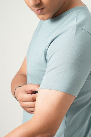 Define Fit - Crew Neck Short Sleeve - Sage Blue