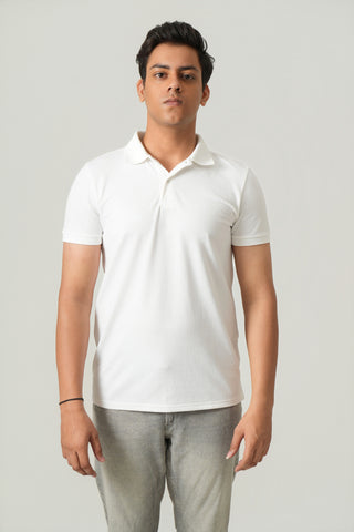 Define Fit - Button Polo Short Sleeve - Classic White